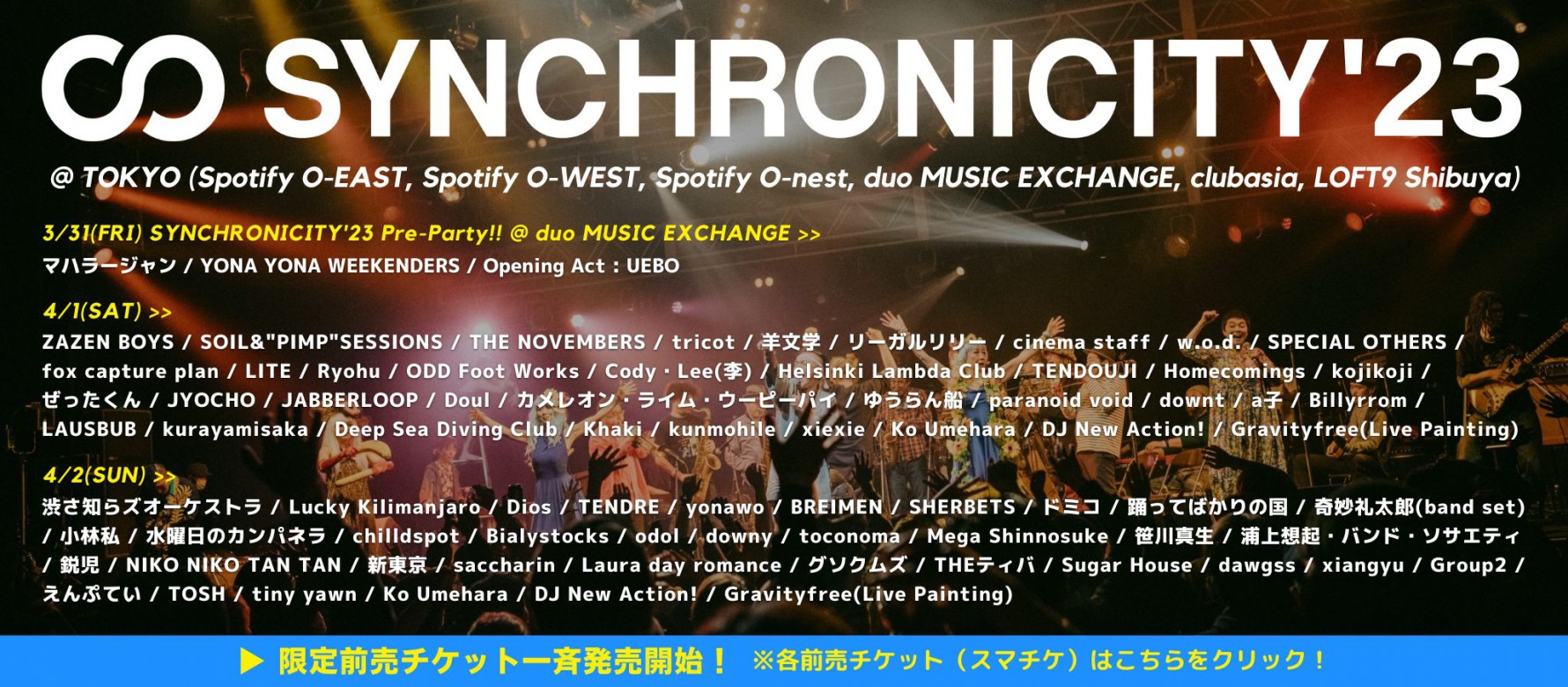 SYNCHRONICITY Top Banner Final Line Up