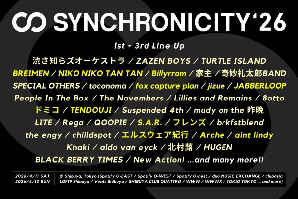 SYNCHRONICITY'26_3rd_lineup_news