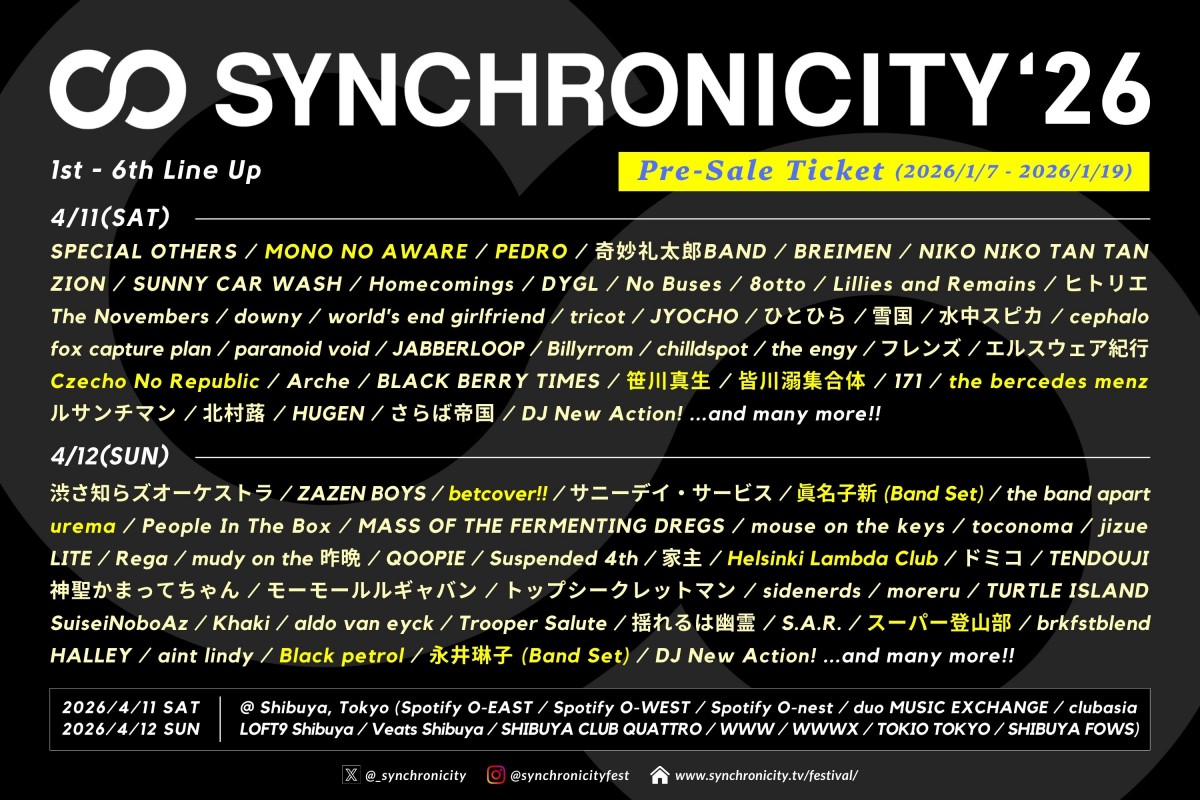 SYNCHRONICITY'26_6th_lineup_news
