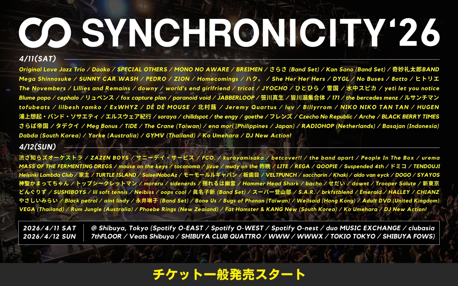 SYNCHRONICITY'26 Final Line Up News2