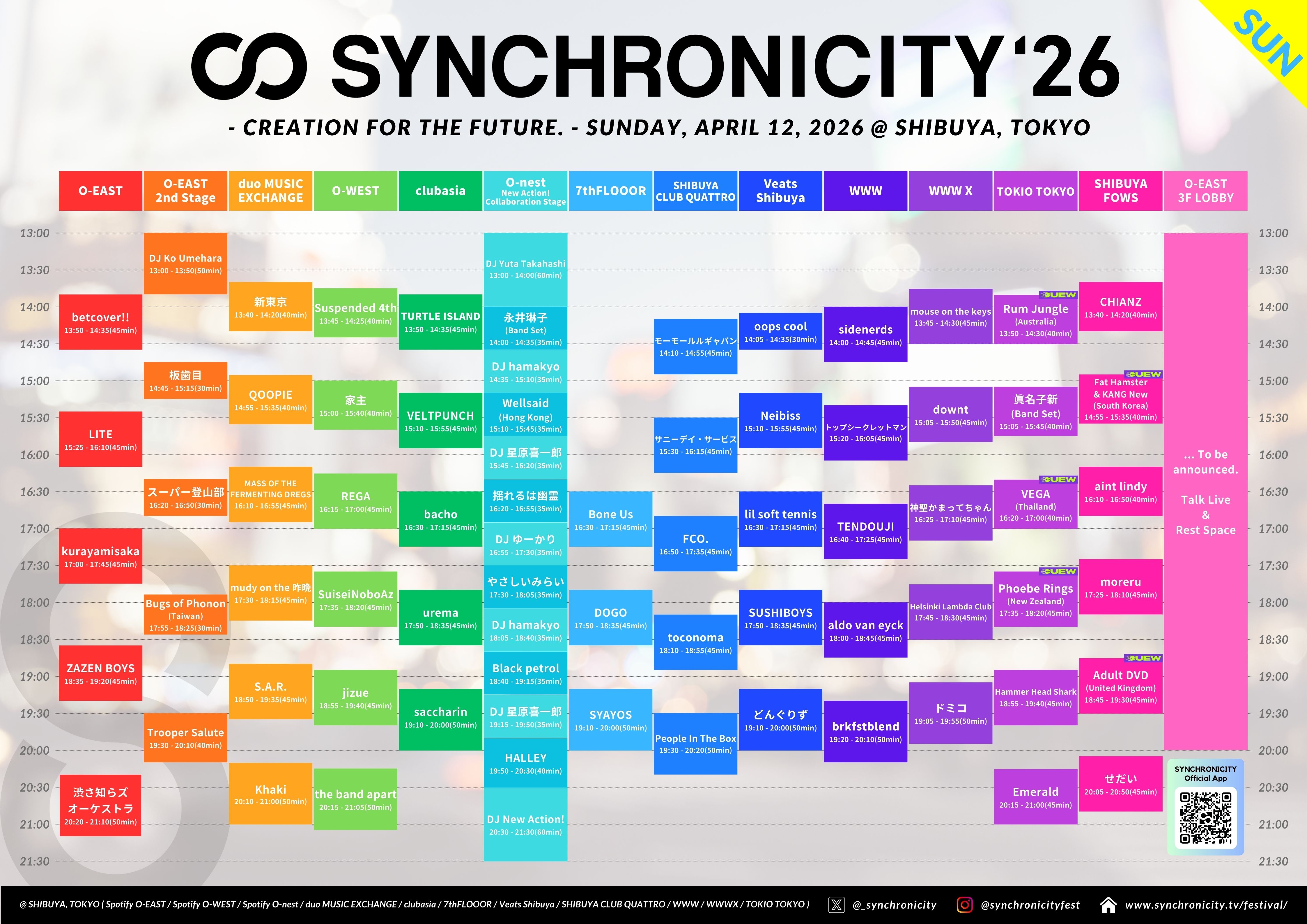 SYNCHRONICITY'26 TimeTable 0412