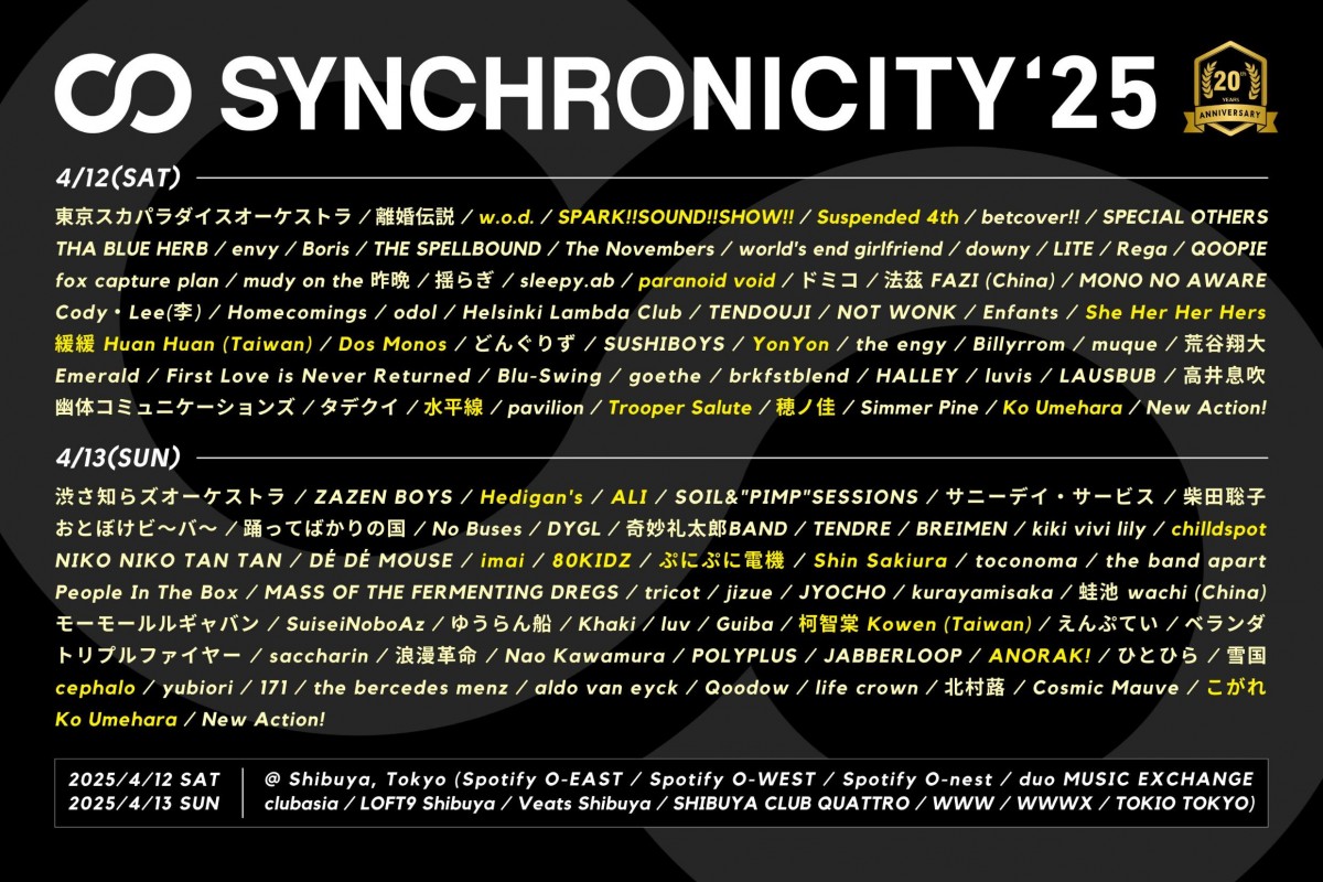 SYNCHRONICITY25 Final Line Up 3_2