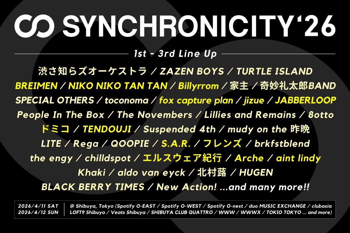 SYNCHRONICITY'26_3rd_lineup_news