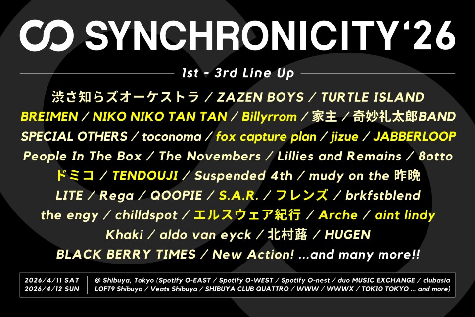 SYNCHRONICITY'26_3rd_lineup_news