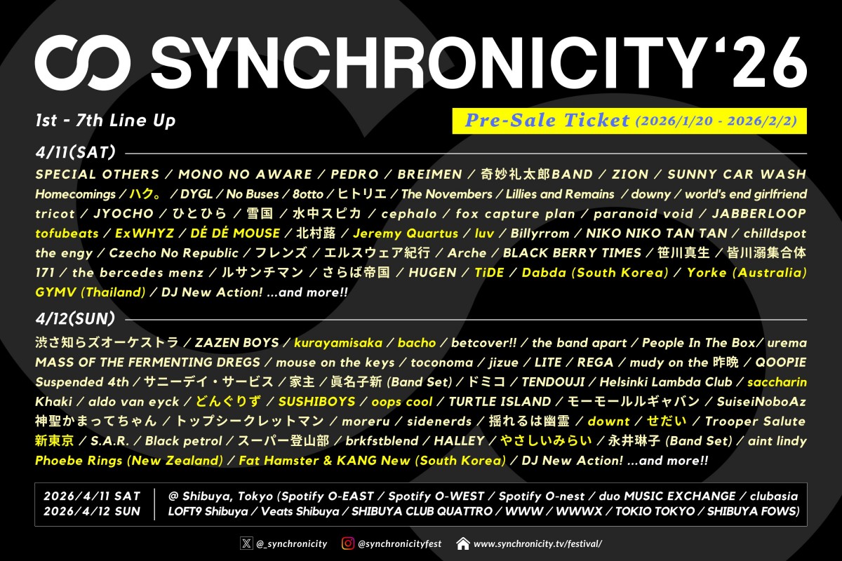 SYNCHRONICITY'26_7th_lineup_news